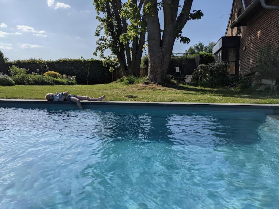 فيلا Ferme De Caractere Avec Piscine Et Cheminee Sainghin-en-Mélantois المظهر الخارجي الصورة
